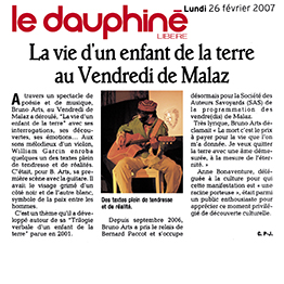 Dauphiné Libéré du 26 février 2007